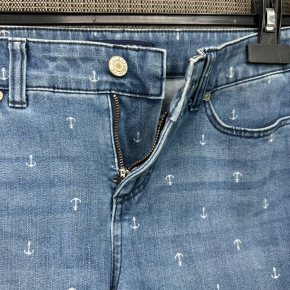 Talbots Simply Flattering Collection Ankle Jeans With Anchor Print - 2P - Picture 10 of 13